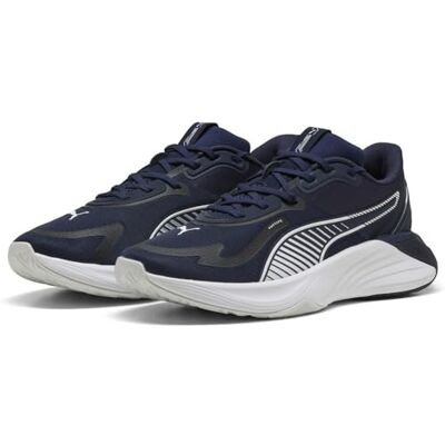 PUMA PWR HYBRID TR - Gris plume, marine, blanc - Chaussures d'entraînement PUMA PWR HYBRID TR - Gris plume, marine, blanc - Chaussures d'entraînement