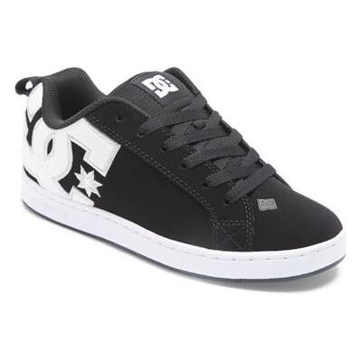 DC Shoes Dc Court Graffik Chaussures de skate basses pour femme, planche à roulettes, Pochoir blanc et noir, 38.5 EU DC Shoes Dc Court Graffik Chaussures de skate basses pour femme, planche à roulettes, Pochoir blanc et noir, 38.5 EU