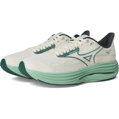 Mizuno Baskets Wave Rider 29 pour homme, blanc/vert bistrot, pointure 42, Blanc Bistrot Vert, 42 EU Mizuno Baskets Wave Rider 29 pour homme, blanc/vert bistrot, pointure 42, Blanc Bistrot Vert, 42 EU