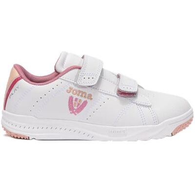 Joma Baskets W.Play Jr 2529 Blanco Rosa, unisexes, pour enfant, blanc/rose, 29 EU, blanc/rose, 29 EU Joma Baskets W.Play Jr 2529 Blanco Rosa, unisexes, pour enfant, blanc/rose, 29 EU, blanc/rose, 29 EU