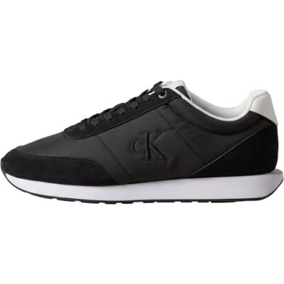 Calvin Chaussures basses rétro pour homme Ess Mix Mathm02469, Black, 42.5 EU Calvin Chaussures basses rétro pour homme Ess Mix Mathm02469, Black, 42.5 EU