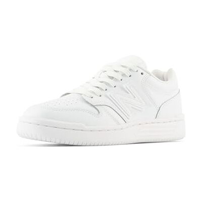 New Balance Boy's 480 V1 Lace-Up Sneaker, White/White, White Synthetic Leather, 37.5 EU New Balance Boy's 480 V1 Lace-Up Sneaker, White/White, White Synthetic Leather, 37.5 EU