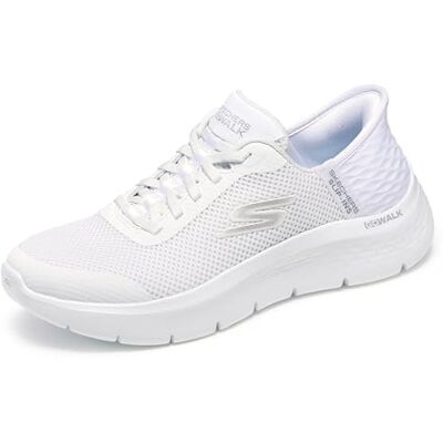 Skechers Women's Go Walk Flex Hands Free Slip-Ins-Grand Entry Sneaker, Navy/White, 13 Skechers Women's Go Walk Flex Hands Free Slip-Ins-Grand Entry Sneaker, Navy/White, 13