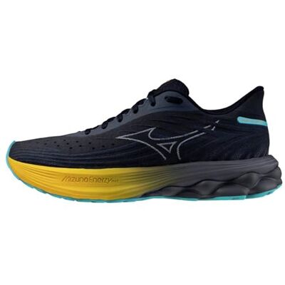 Mizuno Wave Skyrise 6 Chaussures de course pour homme, Odyssey Gray Icelandic Blue Citrus, 45 EU Mizuno Wave Skyrise 6 Chaussures de course pour homme, Odyssey Gray Icelandic Blue Citrus, 45 EU