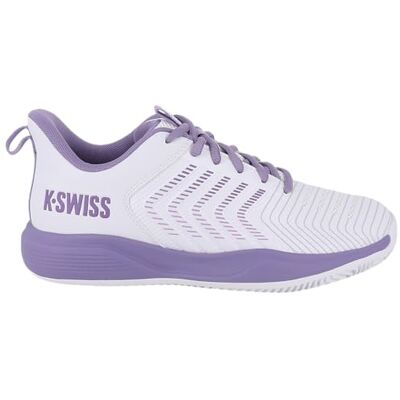 K-Swiss ULTRASHOT Light Clay Tennis Shoe pour femme, blanc/violet/lavande fluo, 37,5 EU K-Swiss ULTRASHOT Light Clay Tennis Shoe pour femme, blanc/violet/lavande fluo, 37,5 EU