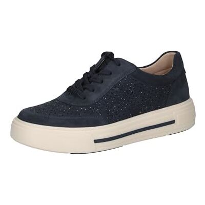 CAPRICE Damen Sneaker flach aus Leder mit Schnürsenkeln, Blau (Ocean Suede), 40.5 EU CAPRICE Damen Sneaker flach aus Leder mit Schnürsenkeln, Blau (Ocean Suede), 40.5 EU