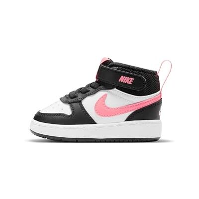 NIKE Chaussures De Gymnastique Court Borough Mid 2 (Tdv), Black/Sunset Pulse-White, CD7784-005, 17 EU (2C US) NIKE Chaussures De Gymnastique Court Borough Mid 2 (Tdv), Black/Sunset Pulse-White, CD7784-005, 17 EU (2C US)