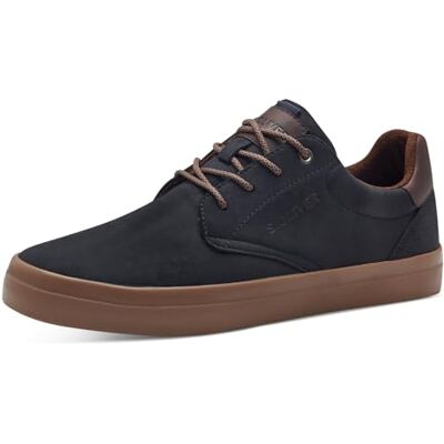 s.Oliver Herren Sneaker flach Low Top Freizeit, Blau (Dark Navy), 42 EU s.Oliver Herren Sneaker flach Low Top Freizeit, Blau (Dark Navy), 42 EU