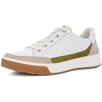 ARA Shoes Baskets basses pour femme, Shell White Kiwi Piselo, 38.5 EU ARA Shoes Baskets basses pour femme, Shell White Kiwi Piselo, 38.5 EU