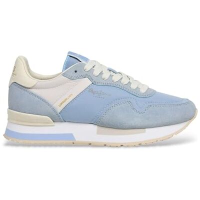 Pepe Jeans Baskets HAILON Basic W pour femme, bleu (Fade Blue), 38 EU Pepe Jeans Baskets HAILON Basic W pour femme, bleu (Fade Blue), 38 EU