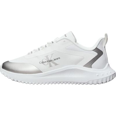 Calvin Femme Eva Runner Low Lace Mix ML WN Yw0yw01442 Baskets, White Bright White Silver, 39 EU Calvin Femme Eva Runner Low Lace Mix ML WN Yw0yw01442 Baskets, White Bright White Silver, 39 EU