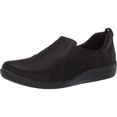 Clarks Sillian Paz Chaussures basses en nubuck synthétique, Black Synthetic Nubuck, 37 EU Clarks Sillian Paz Chaussures basses en nubuck synthétique, Black Synthetic Nubuck, 37 EU