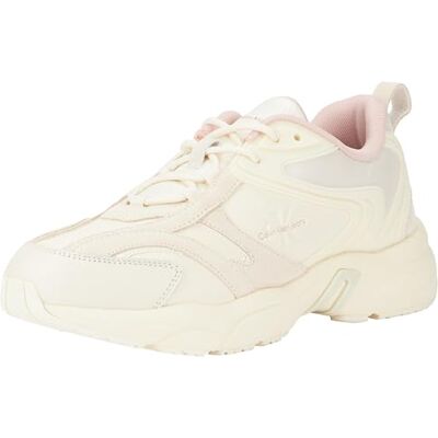 Calvin Baskets basses de tennis rétro à lacets Ml Mix Yw0yw01566 pour femme, Fouet à pêche blanc crème, 37 EU Calvin Baskets basses de tennis rétro à lacets Ml Mix Yw0yw01566 pour femme, Fouet à pêche blanc crème, 37 EU