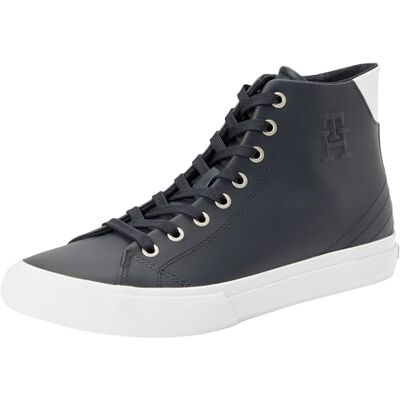 Tommy Hilfiger Th Hi Vulc Street LTH ESS Fm0fm04897 Baskets vulcanisées pour homme, Bleu ciel désert, 43 EU Tommy Hilfiger Th Hi Vulc Street LTH ESS Fm0fm04897 Baskets vulcanisées pour homme, Bleu ciel désert, 43 EU