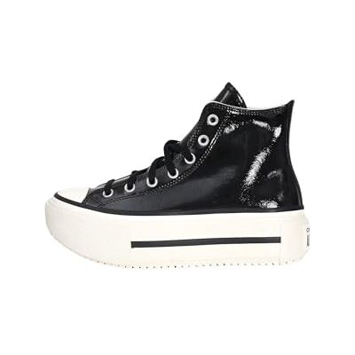 Converse Chuck Taylor All Star Lift A12977C Baskets en cuir avec double empilage Noir Converse Chuck Taylor All Star Lift A12977C Baskets en cuir avec double empilage Noir