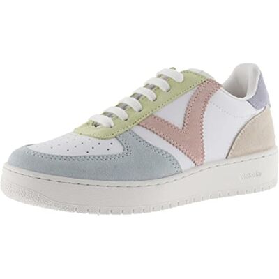 victoria Basket Basse Madrid Effet Cuir & Pièces Multicolores En Croûte De Cuir 1258214 pour Femme CELESTE 39 victoria Basket Basse Madrid Effet Cuir & Pièces Multicolores En Croûte De Cuir 1258214 pour Femme CELESTE 39