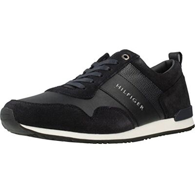 Tommy Hilfiger Iconic Leather Suede Mix Runner BasketHomme Tommy Hilfiger Iconic Leather Suede Mix Runner BasketHomme