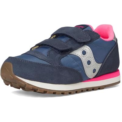 Saucony Originals Baskets Jazz Double Hl unisexes pour enfant, Bleu marine, argent, rose, 28.5 EU Saucony Originals Baskets Jazz Double Hl unisexes pour enfant, Bleu marine, argent, rose, 28.5 EU