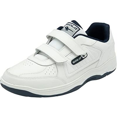 Gola Chaussures de marche Belmont 2 Twin Bar pour homme, Blanc/bleu marine, 42.5 EU large Gola Chaussures de marche Belmont 2 Twin Bar pour homme, Blanc/bleu marine, 42.5 EU large