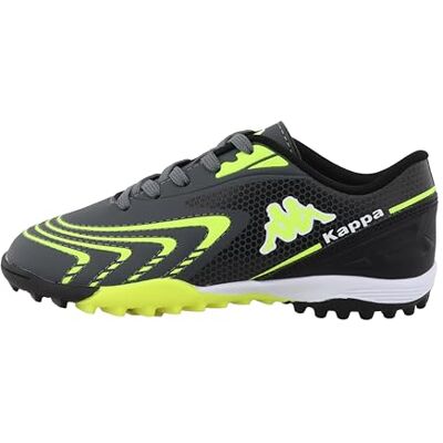 KAPPA Laya - Chaussures de football synthétiques, Taille 29, charbon-lime - Sportif KAPPA Laya - Chaussures de football synthétiques, Taille 29, charbon-lime - Sportif