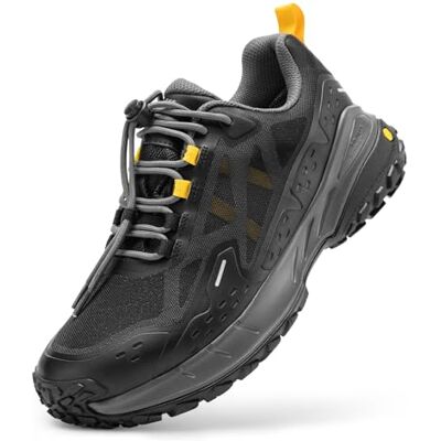 FitVille Extra Larges Chaussures Basses de Randonnée Homme Imperméables et Antidérapantes Baskets de Trekking Chaussures de Marche Sportives Noir 42.5 EU X-Large FitVille Extra Larges Chaussures Basses de Randonnée Homme Imperméables et Antidérapantes Baskets de Trekking Chaussures de Marche Sportives Noir 42.5 EU X-Large