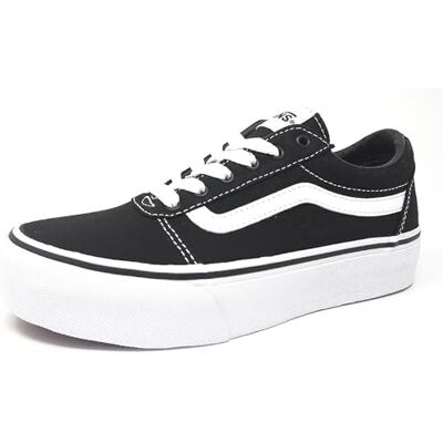 Vans Toile Ward, Baskets Femme, Black White, 37 EU Vans Toile Ward, Baskets Femme, Black White, 37 EU