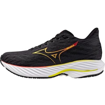 Mizuno Wave Rider 28 Womens Running Shoe, Black-Evening Primrose, 8 Mizuno Wave Rider 28 Womens Running Shoe, Black-Evening Primrose, 8