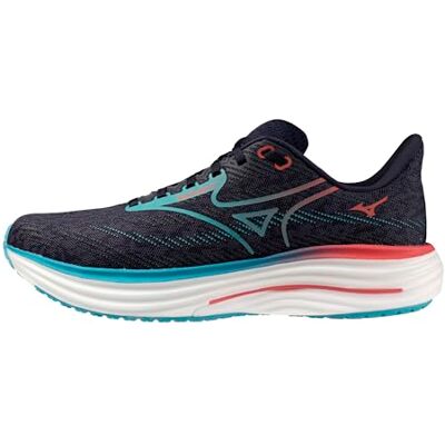Mizuno Wave Rider 29 Mens Running Shoe, Odyssey Grey-Capri Breeze, 13 Mizuno Wave Rider 29 Mens Running Shoe, Odyssey Grey-Capri Breeze, 13