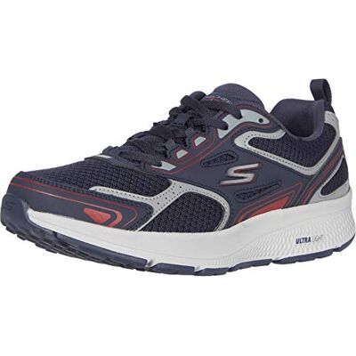 Skechers Go Run Consistent Performance Running & Walking Shoe, Baskets Homme, Navy Leather Synthetic Red Trim, 47 EU Skechers Go Run Consistent Performance Running & Walking Shoe, Baskets Homme, Navy Leather Synthetic Red Trim, 47 EU