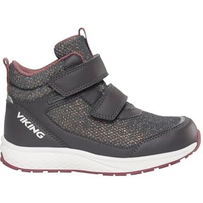 Viking Bouncy Glitter Mid GTX 2V Chaussures de marche unisexes pour enfant, charcoal, 25 EU Viking Bouncy Glitter Mid GTX 2V Chaussures de marche unisexes pour enfant, charcoal, 25 EU