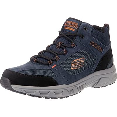Skechers Oak Canyon-Ironhide, Baskets Hautes Homme, Bleu Navy Suede Mesh Pu Orange Trim Nvor, 45 EU Skechers Oak Canyon-Ironhide, Baskets Hautes Homme, Bleu Navy Suede Mesh Pu Orange Trim Nvor, 45 EU