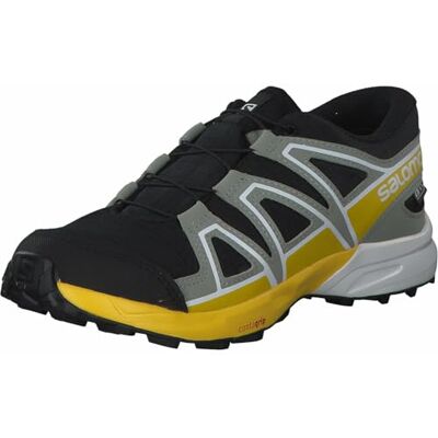 SALOMON Alphacross 3 Mixte enfant Cross Trainer , Black Wrought Iron Lemon, 32 EU SALOMON Alphacross 3 Mixte enfant Cross Trainer , Black Wrought Iron Lemon, 32 EU