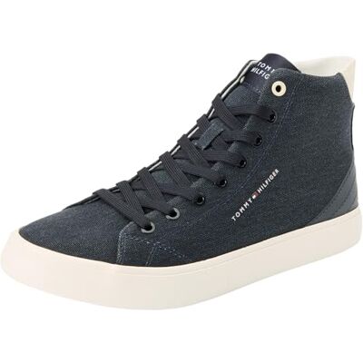 Tommy Hilfiger TH HI Vulc Summer CVS FM0FM05076 Baskets Vulcanisées pour homme Bleu (Desert Sky), 45 EU, Bleu ciel désert, 45 EU Tommy Hilfiger TH HI Vulc Summer CVS FM0FM05076 Baskets Vulcanisées pour homme Bleu (Desert Sky), 45 EU, Bleu ciel désert, 45 EU