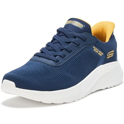 Skechers Baskets montantes pour homme avec mains libres Bobs Squad Chaos Solid Step, bleu marine, 44 EU large Skechers Baskets montantes pour homme avec mains libres Bobs Squad Chaos Solid Step, bleu marine, 44 EU large