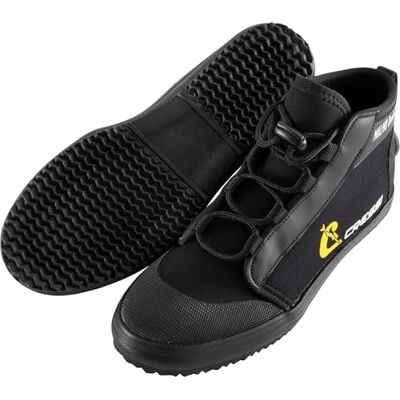 CRESSI Malmo Rock Boots 3mm M 3mm Black Neoprene Unisex Boots with Total Grip Hard Sole Maximum Protection for Diving and Various Water Activities, M CRESSI Malmo Rock Boots 3mm M 3mm Black Neoprene Unisex Boots with Total Grip Hard Sole Maximum Protection for Diving and Various Water Activities, M