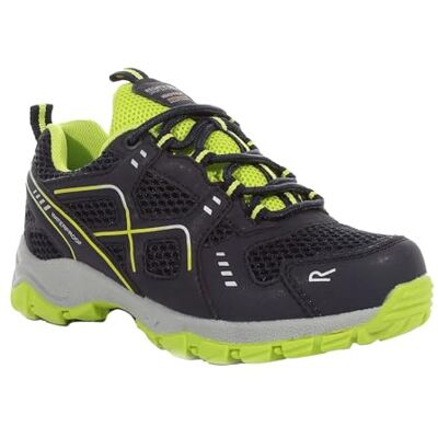 Regatta Vendeavour Jnr Chaussures de randonnée unisexe pour enfant, Bleu marine/vert citron, 28 EU Regatta Vendeavour Jnr Chaussures de randonnée unisexe pour enfant, Bleu marine/vert citron, 28 EU