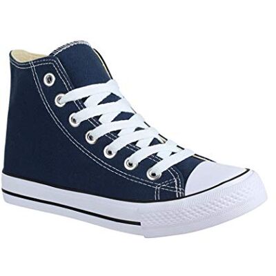 Elara Chaussures de sport unisexe Chunkyrayan, Bleu foncé basique, 43 EU Elara Chaussures de sport unisexe Chunkyrayan, Bleu foncé basique, 43 EU