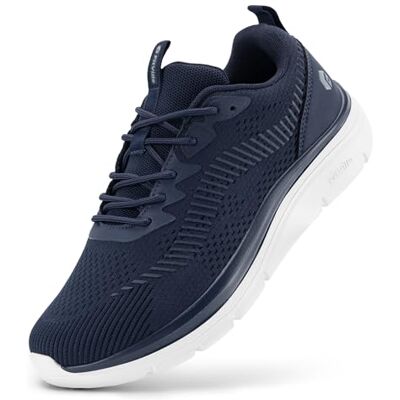 FitVille Chaussures de Marche Hommes Extra Larges Légères Baskets Mode Respirantes Chaussure de Sport Bleu Marine 43 EU Large FitVille Chaussures de Marche Hommes Extra Larges Légères Baskets Mode Respirantes Chaussure de Sport Bleu Marine 43 EU Large