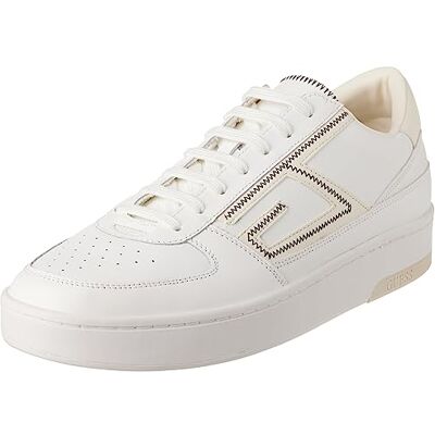 GUESS Silea, Sneaker Homme, Chuchoter Blanc, 43 EU GUESS Silea, Sneaker Homme, Chuchoter Blanc, 43 EU