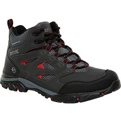 Regatta Holcombe IEP Mid Chaussures de marche pour homme, Ash/RioRed, 46 EU Regatta Holcombe IEP Mid Chaussures de marche pour homme, Ash/RioRed, 46 EU