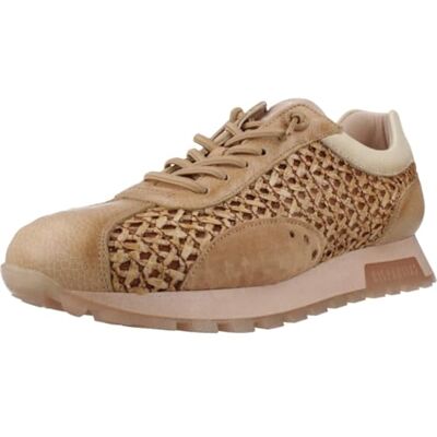 Hispanitas Baskets en Cuir avec Cordon Élastique Talon Compensé Semelle en Caoutchouc Grille Ajourée Femme Hispanitas Baskets en Cuir avec Cordon Élastique Talon Compensé Semelle en Caoutchouc Grille Ajourée Femme
