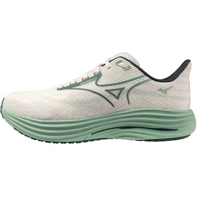 Mizuno Mens Wave Rider 29 Homme, Blanc Bistro Vert, 43 EU Mizuno Mens Wave Rider 29 Homme, Blanc Bistro Vert, 43 EU