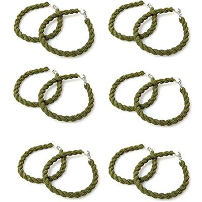Milepetus Lot de 12 sangles élastiques pour bottes militaires Double torsion Pour homme Milepetus Lot de 12 sangles élastiques pour bottes militaires Double torsion Pour homme