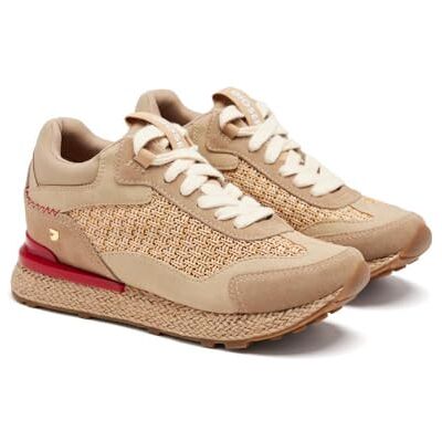 GIOSEPPO Chaussures en cuir compensées Raphia Harding, beige, 39 EU GIOSEPPO Chaussures en cuir compensées Raphia Harding, beige, 39 EU