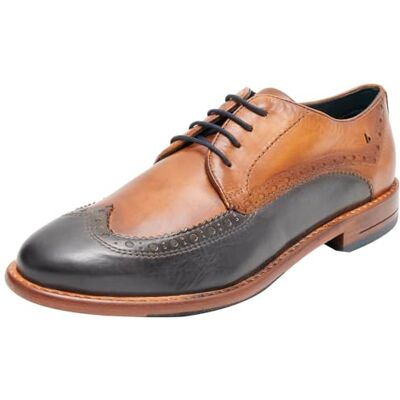 bugatti Livorno Flex Evo Chaussures à lacets pour homme, Cognac gris foncé, 43 EU bugatti Livorno Flex Evo Chaussures à lacets pour homme, Cognac gris foncé, 43 EU