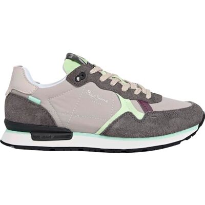 Pepe Jeans Baskets Brit Air W pour femme, gris (Smoke Grey), 42 EU, Gris fumé, 42 EU Pepe Jeans Baskets Brit Air W pour femme, gris (Smoke Grey), 42 EU, Gris fumé, 42 EU