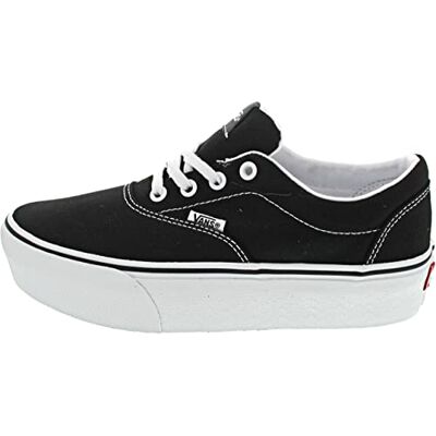 Vans Baskets Doheny PlatformPlatform pour femme, Toile noire blanche 187., 34.5 EU Vans Baskets Doheny PlatformPlatform pour femme, Toile noire blanche 187., 34.5 EU