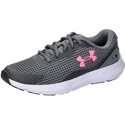 Under Armour UA W Surge 3, Chaussures de Sport pour Femme, Chaussures de Course, Pitch Gray White Cerise, 37.5 EU Under Armour UA W Surge 3, Chaussures de Sport pour Femme, Chaussures de Course, Pitch Gray White Cerise, 37.5 EU