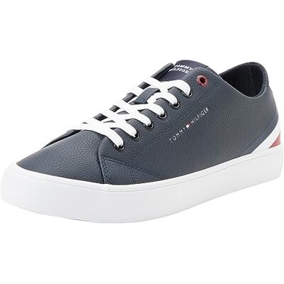 Tommy Hilfiger Th Hi Vulc Core Low LTH Stripes Fm0fm04778 Baskets vulcanisées pour homme, Bleu ciel désert, 42 EU Tommy Hilfiger Th Hi Vulc Core Low LTH Stripes Fm0fm04778 Baskets vulcanisées pour homme, Bleu ciel désert, 42 EU