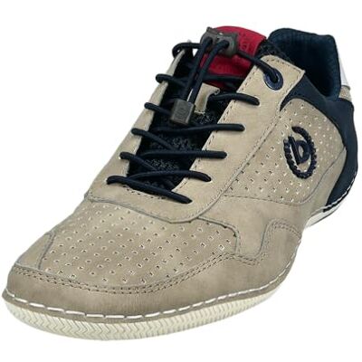 bugatti Homme Baskets décontractées à semelle souple, chaussures à lacets avec mousse à mémoire de forme, lacets élastiques, Taupe, 42 EU bugatti Homme Baskets décontractées à semelle souple, chaussures à lacets avec mousse à mémoire de forme, lacets élastiques, Taupe, 42 EU